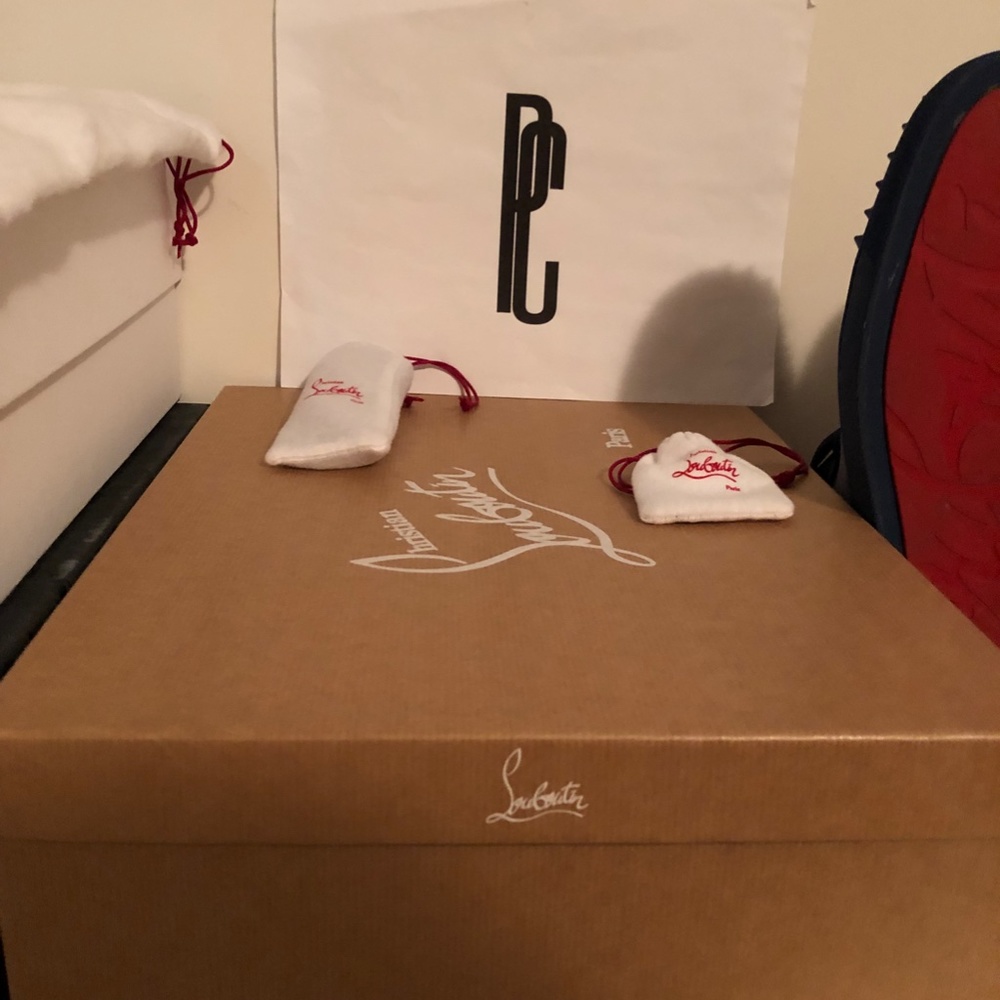 Christian Louboutin Lou Spikes Orlato Flat Sneakers - Picture 10 of 13